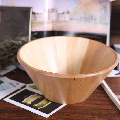 Large round Japanese style wooden bowl