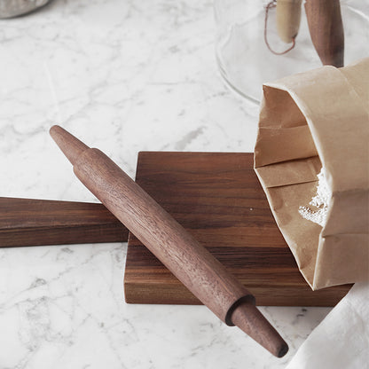 Supermooi Original Nordic Ins Style Gourmet Still Life Shooting Props Black Walnut Solid Wood Rolling Pin